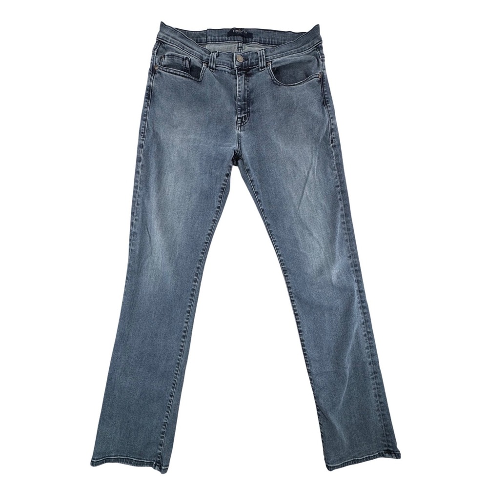 Fidelity Denim Mens Milli Blue Straight Leg Jeans M7934-50-11‎ Size 34x35 USA